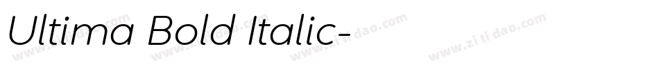 Ultima Bold Italic字体转换